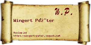 Wingert Péter névjegykártya